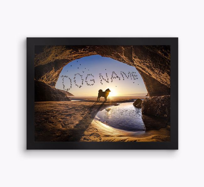 Sunset Cave: Personalised {breedFullName} Framed Print